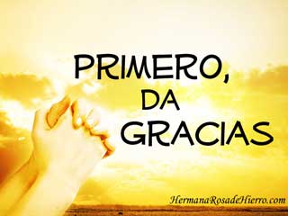 primer da gracias